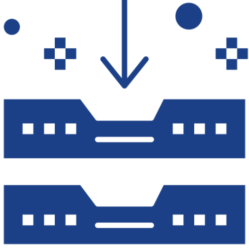Data transfer between two server racks.