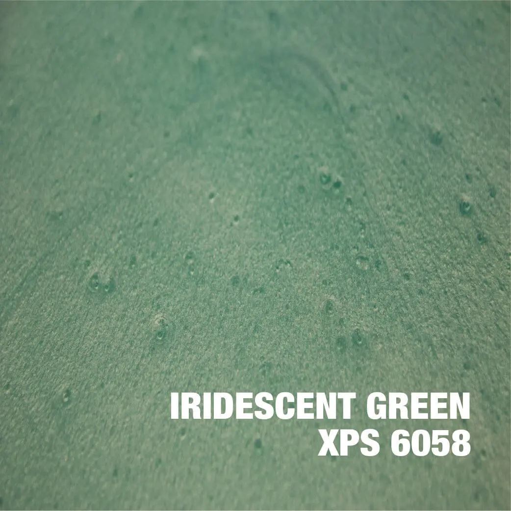 Iridescent green texture with XPS 6058 text.