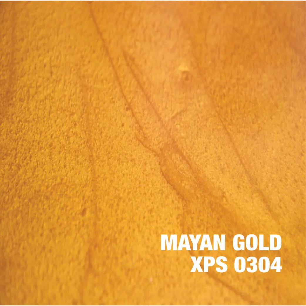 Textured golden surface labeled "Mayan Gold XPS 0304".