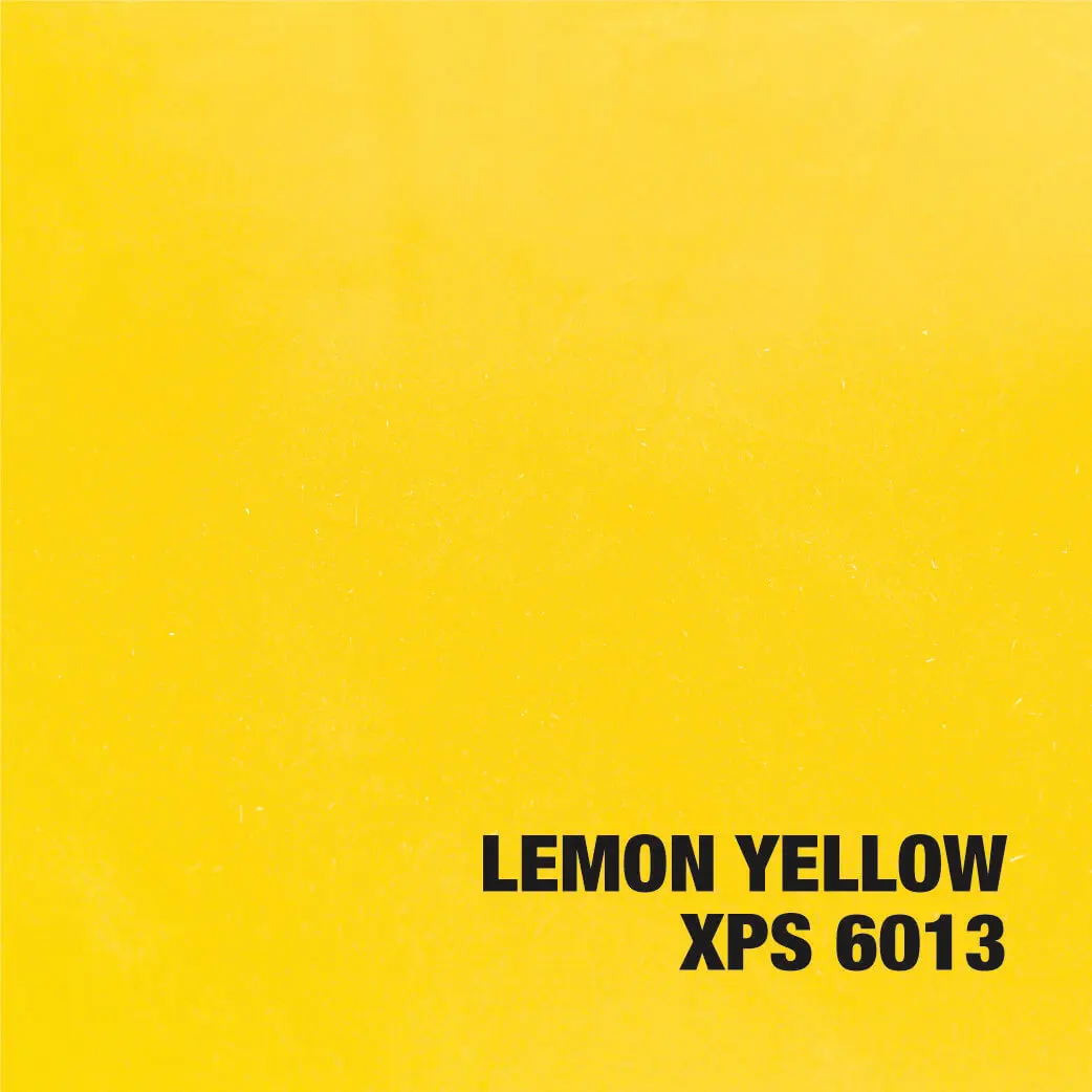 Lemon yellow color swatch with text.